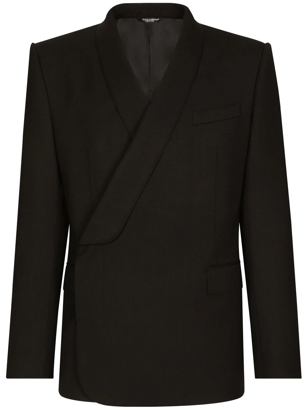 Dolce & Gabbana wrap-style silk blazer - Black