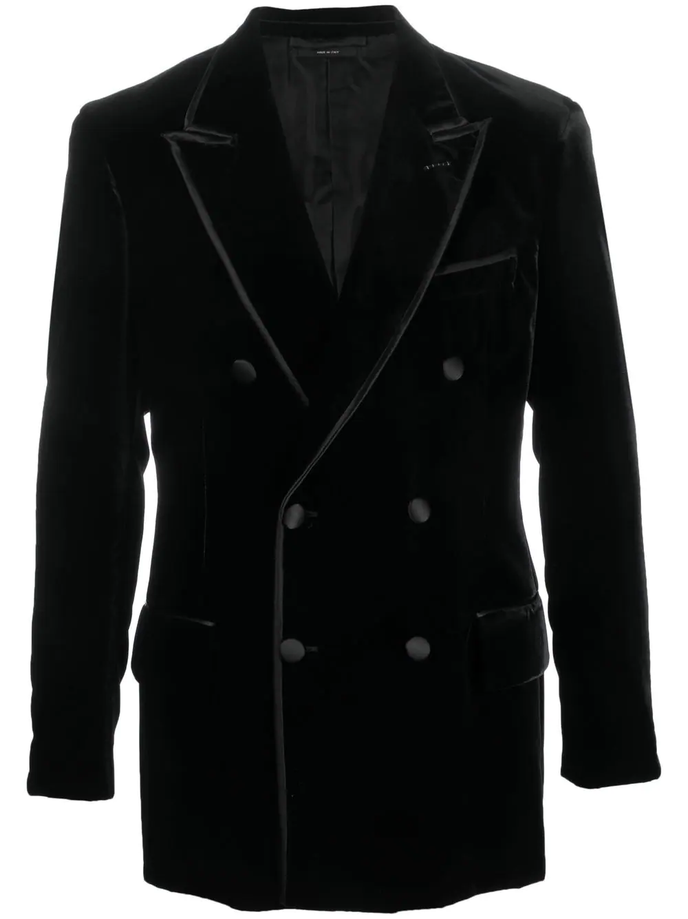 TOM FORD velvet double-breasted blazer - Black