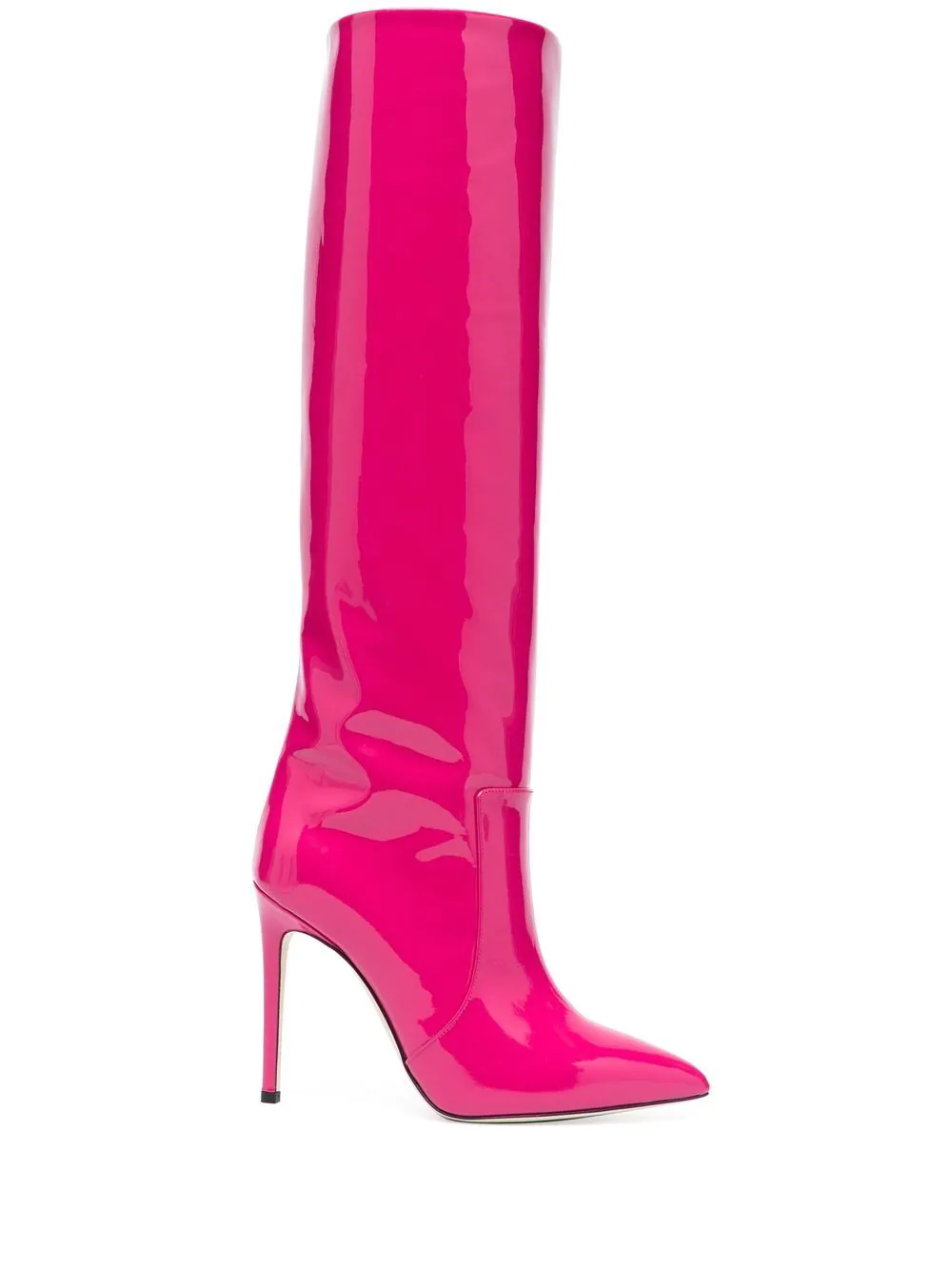 Paris Texas patent-finish 105mm knee boots - Pink