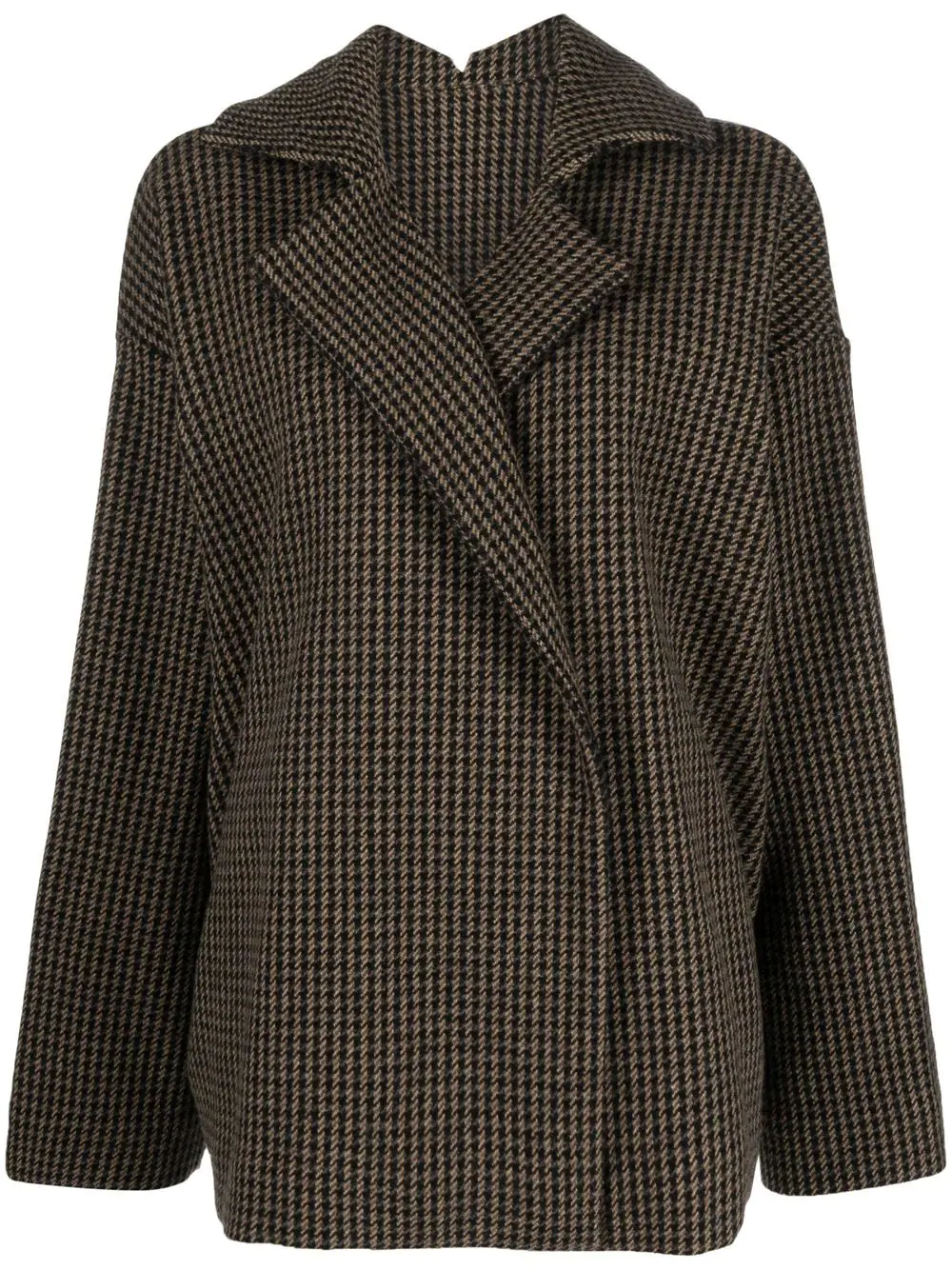 Daniela Gregis houndstooth pattern jacket - Black