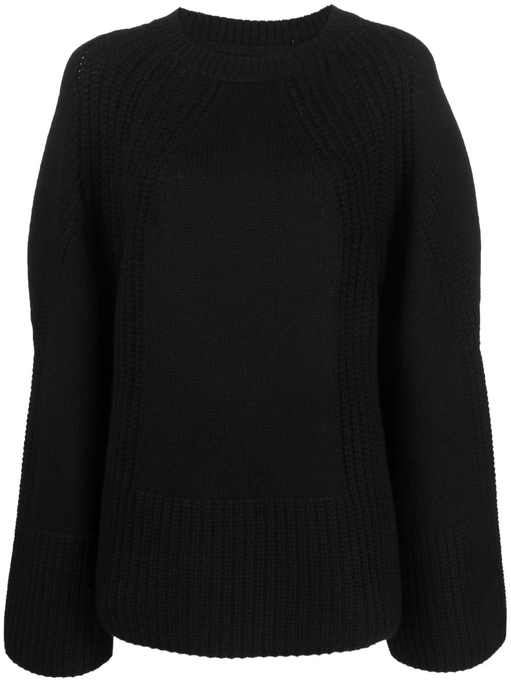 Loulou Studio cashmere wide-sleeve knitted top - Black