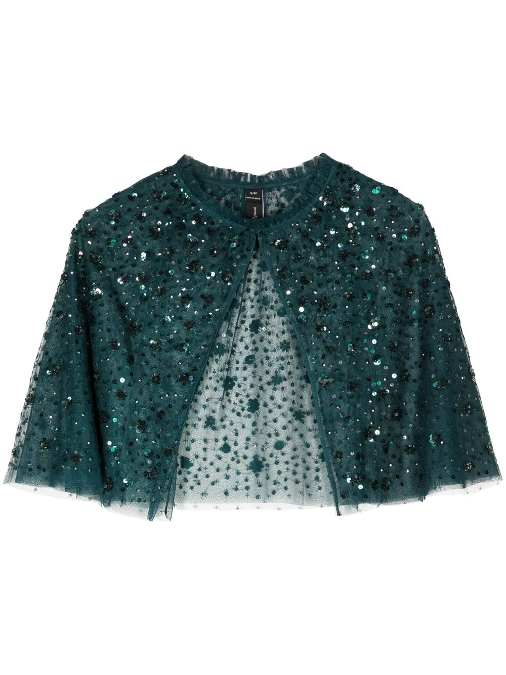 Needle & Thread Maybelle sequin cape - Green