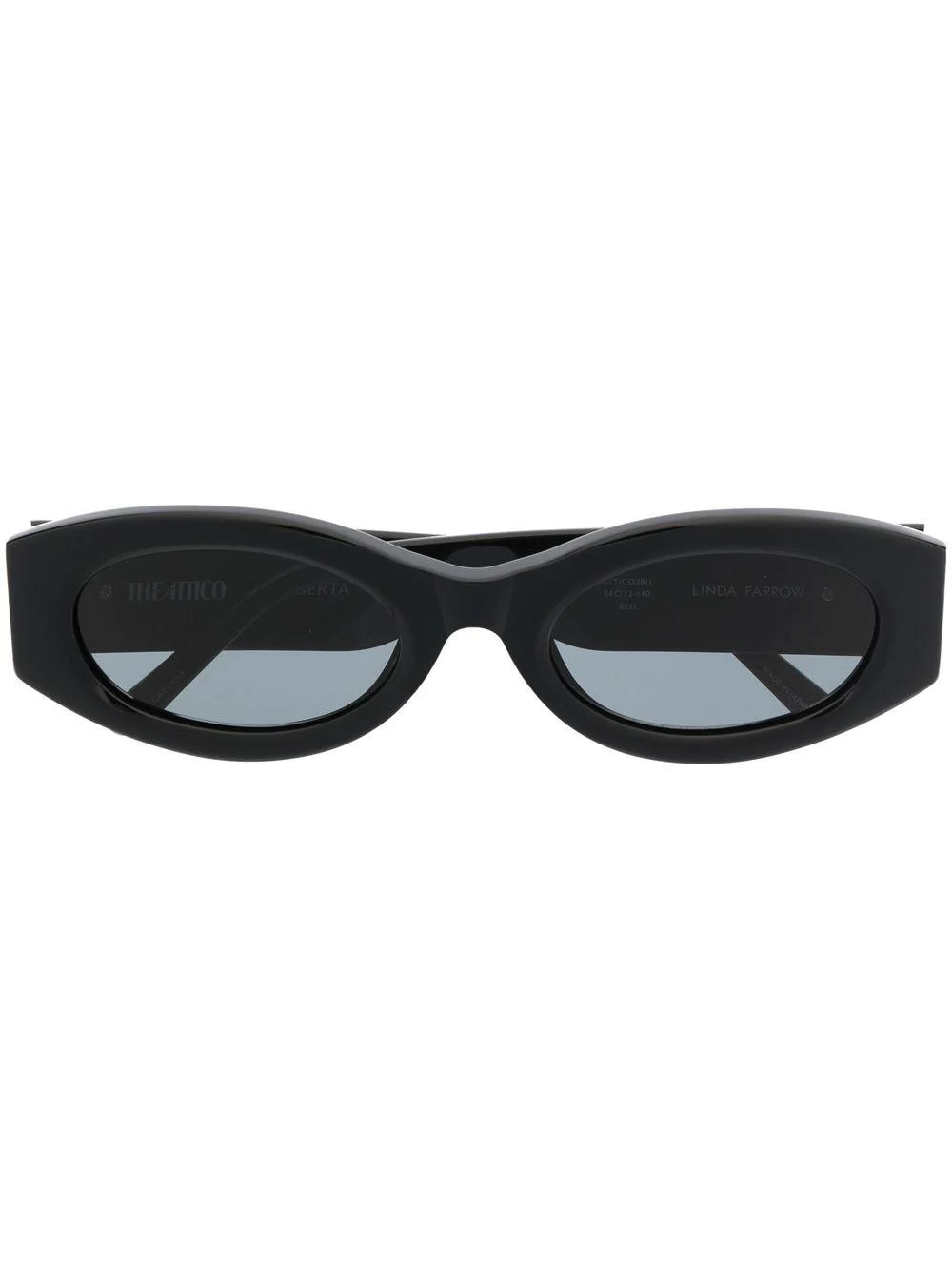 Linda Farrow x The Attico Berta rectangle-frame sunglasses - Black