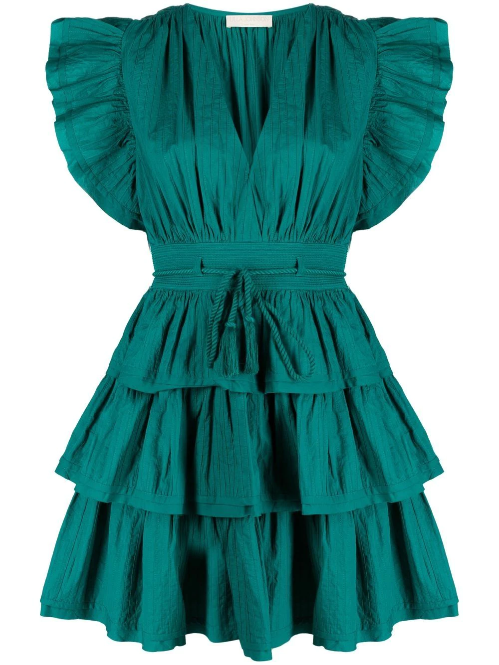 Ulla Johnson Camilla tiered minidress - Green