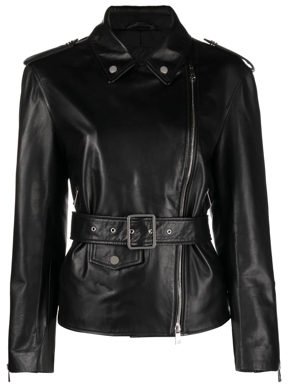 Desa 1972 belted leather jacket - Black