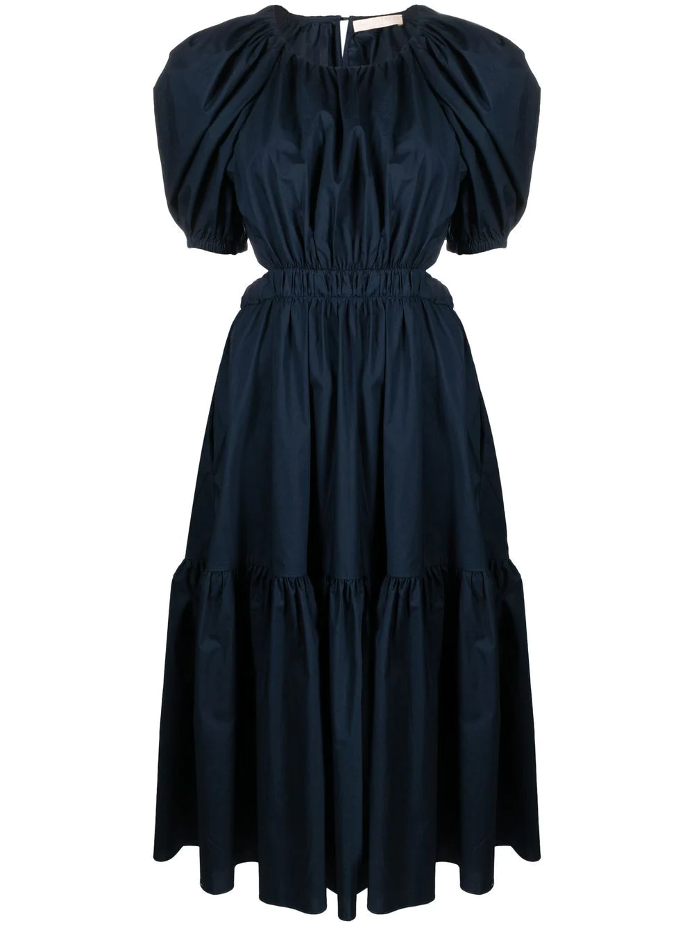 Ulla Johnson Claire puff-sleeve cotton midi dress - Blue