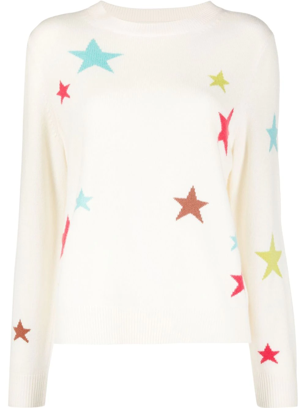 Chinti and Parker star-print knitted jumper - White