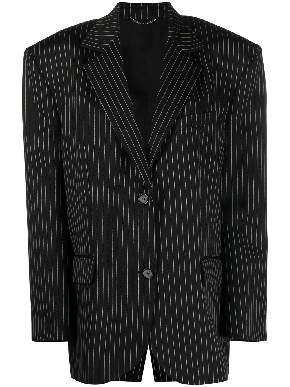 Magda Butrym oversize pinstripe blazer - Black