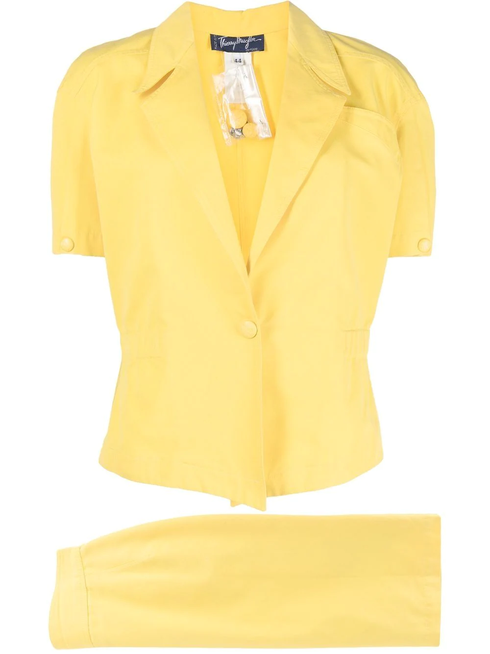 Thierry Mugler Pre-Owned denim two-piece skirt suit - Yellow