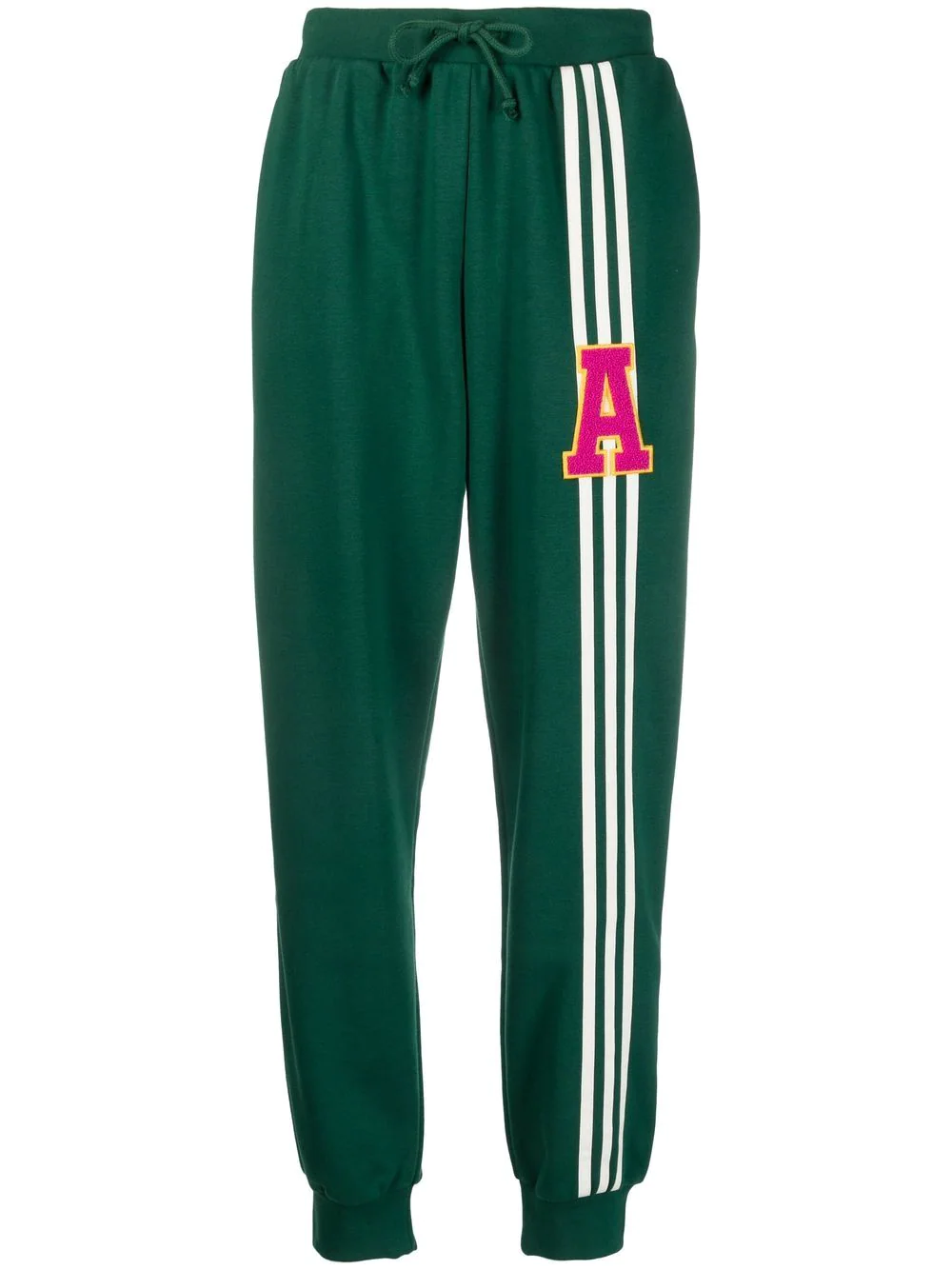 adidas stripe-detail track pants - Green