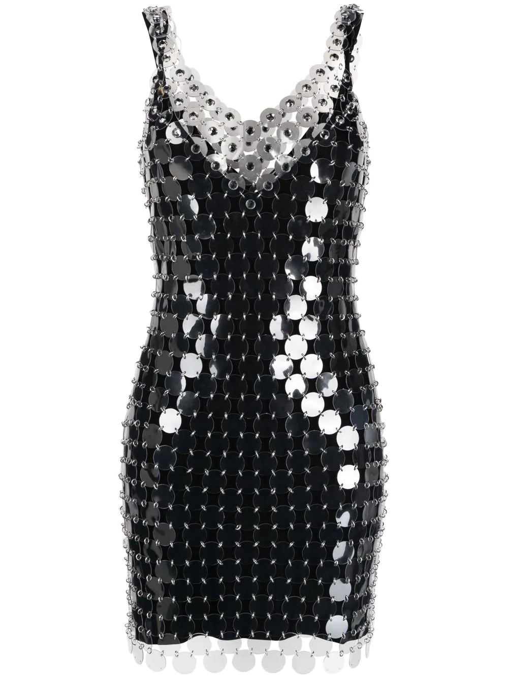 Paco Rabanne crystal-embellished disc minidress - Black