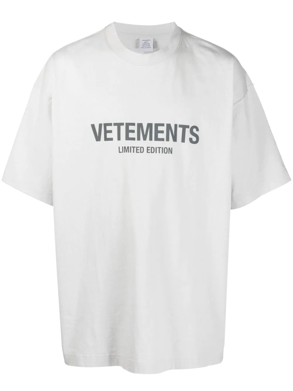 VETEMENTS logo print short-sleeve T-shirt - Grey