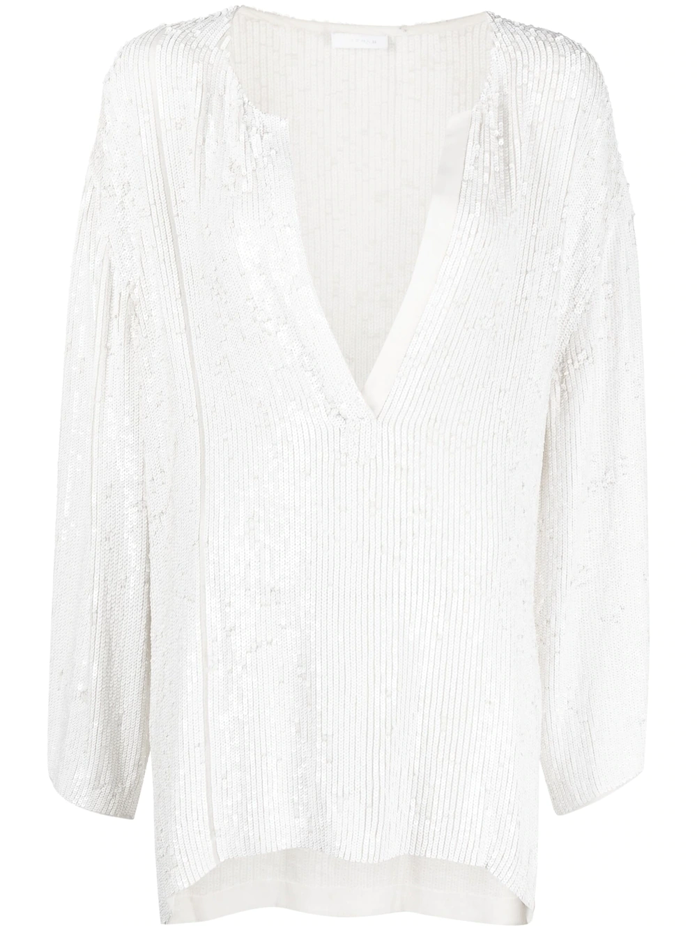 P.A.R.O.S.H. long-sleeve sequin blouse - White