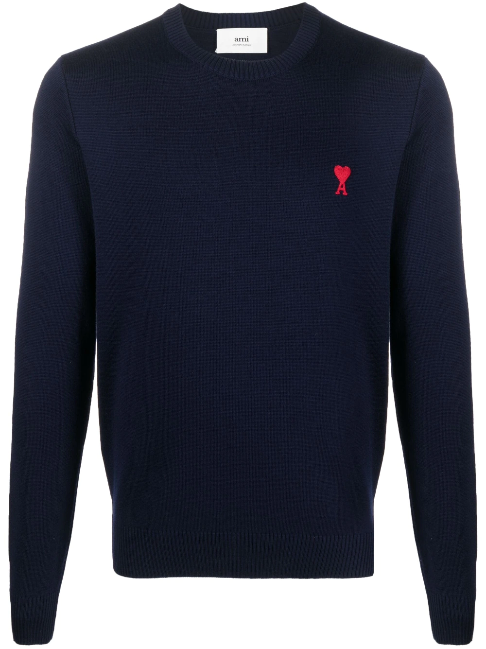 AMI Paris embroidered-logo knitted jumper - Blue