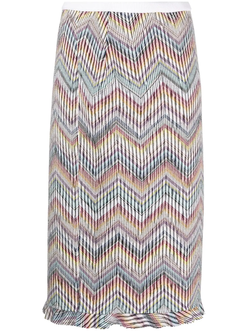 Missoni Zig Zag high-waisted skit - White