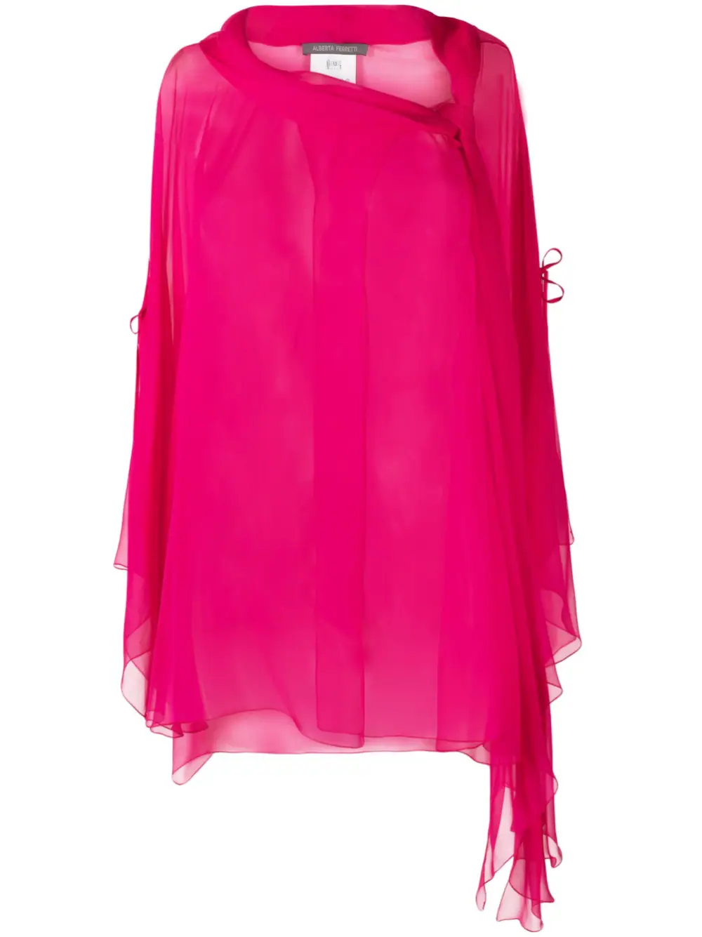 Alberta Ferretti semi-sheer sleeveless blouse - Pink