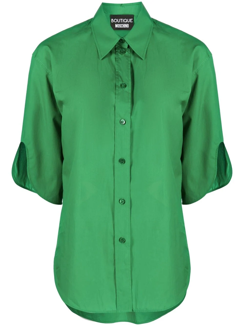 Boutique Moschino curved-edges shirt - Green