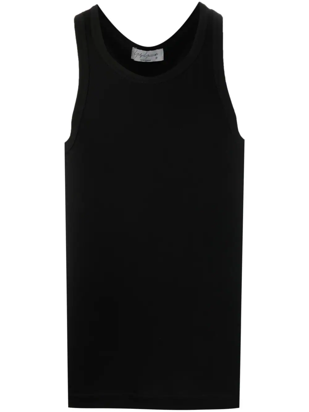 Yohji Yamamoto plain cotton tank top - Black