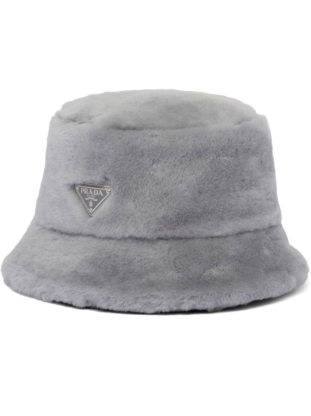 Prada shearling bucket hat - Grey