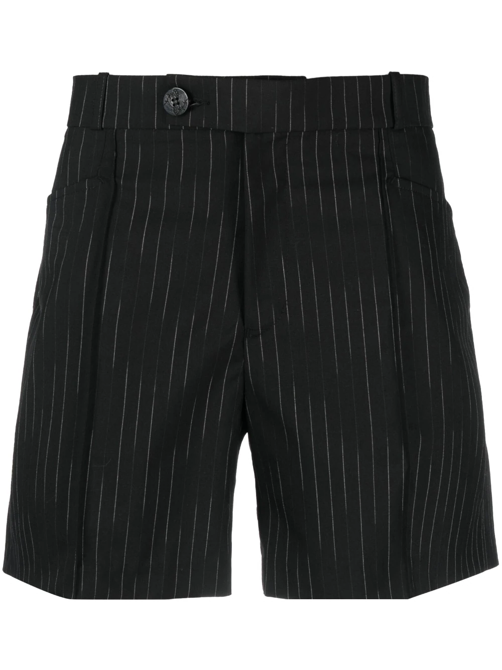 Ernest W. Baker pinstripe tailored shorts - Black