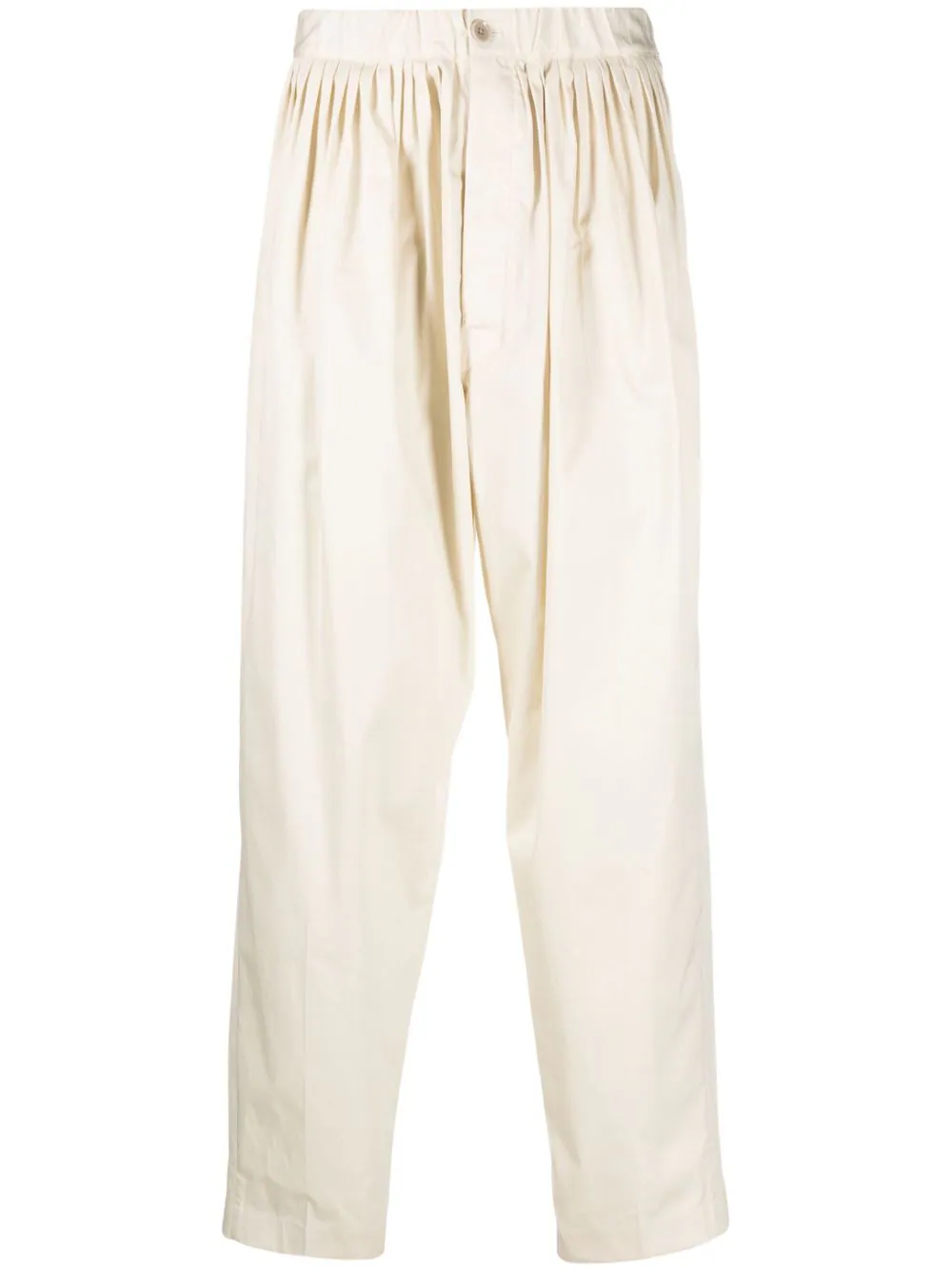 Lemaire elasticated-waist cotton trousers - Neutrals