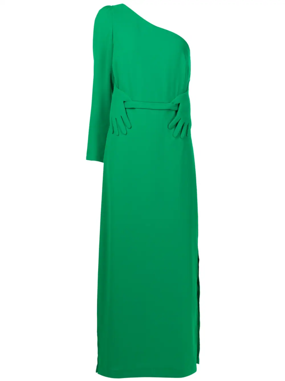 Adriana Degreas appliqué-detail off-shoulder dress - Green