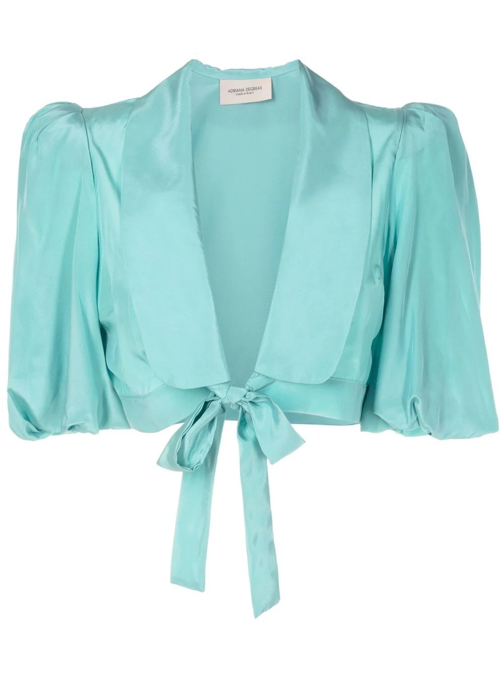 Adriana Degreas Cherry Bomb silk blouse - Blue