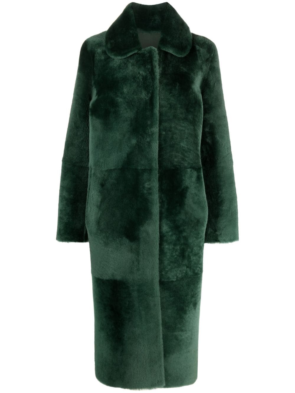 Liska sheepskin single-breasted coat - Green