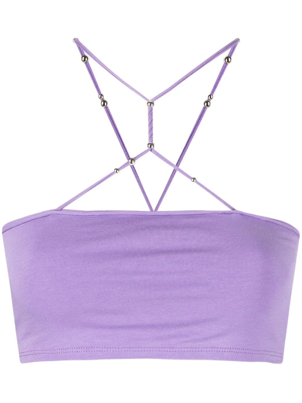 ROTATE cropped strap-detail top - Purple