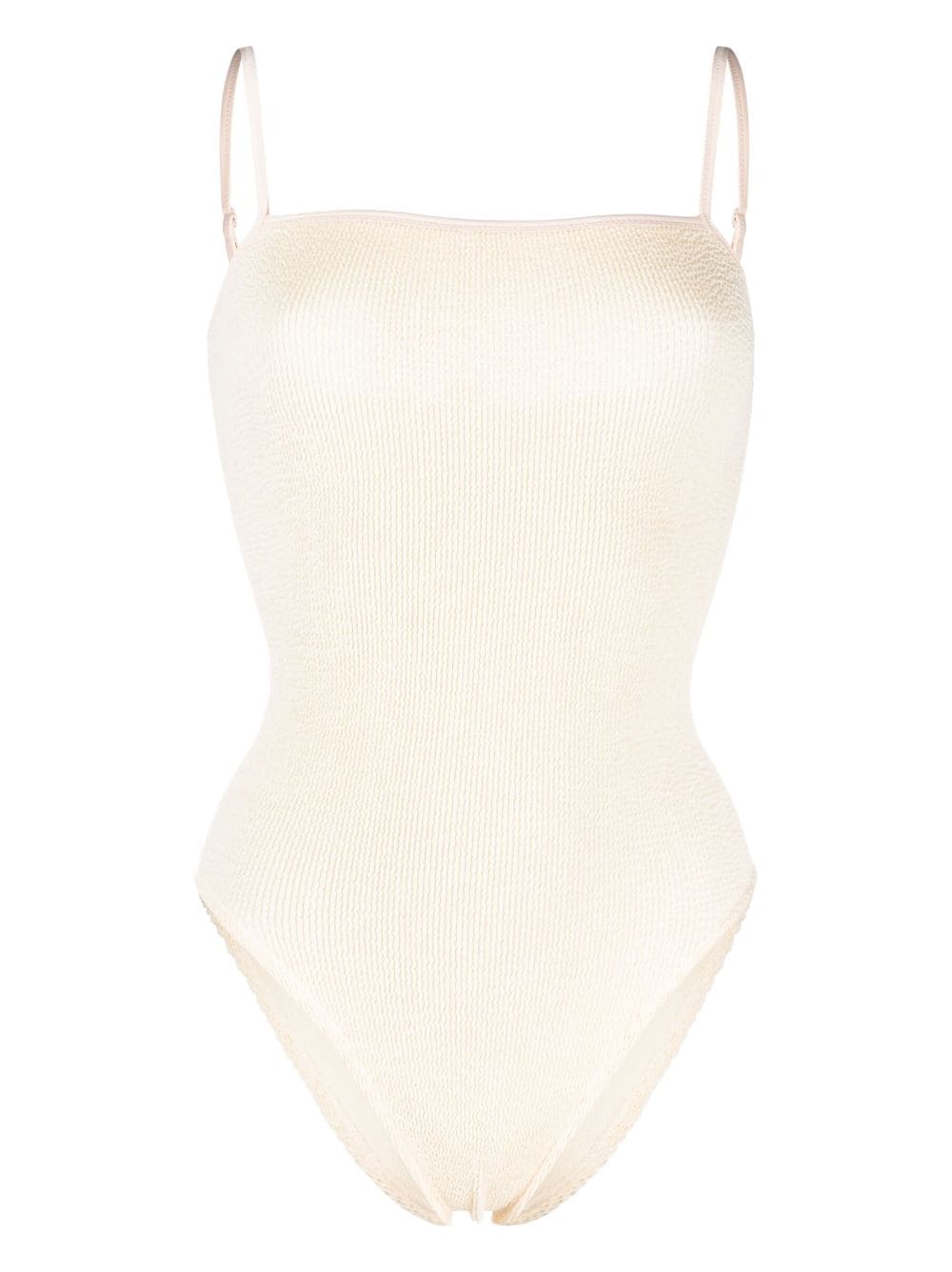 MC2 Saint Barth square-neck crinkled swimsuit - Neutrals