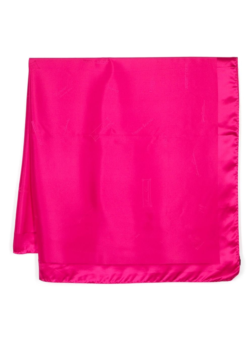 Lanvin logo-print silk scarf - Pink