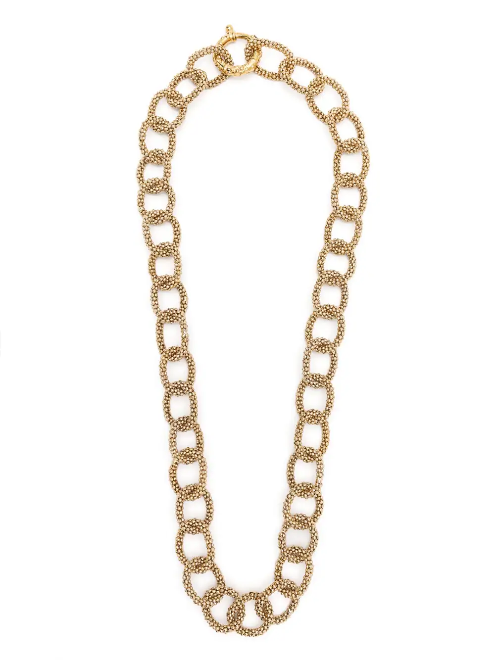 Rosantica long textured chain necklace - Gold