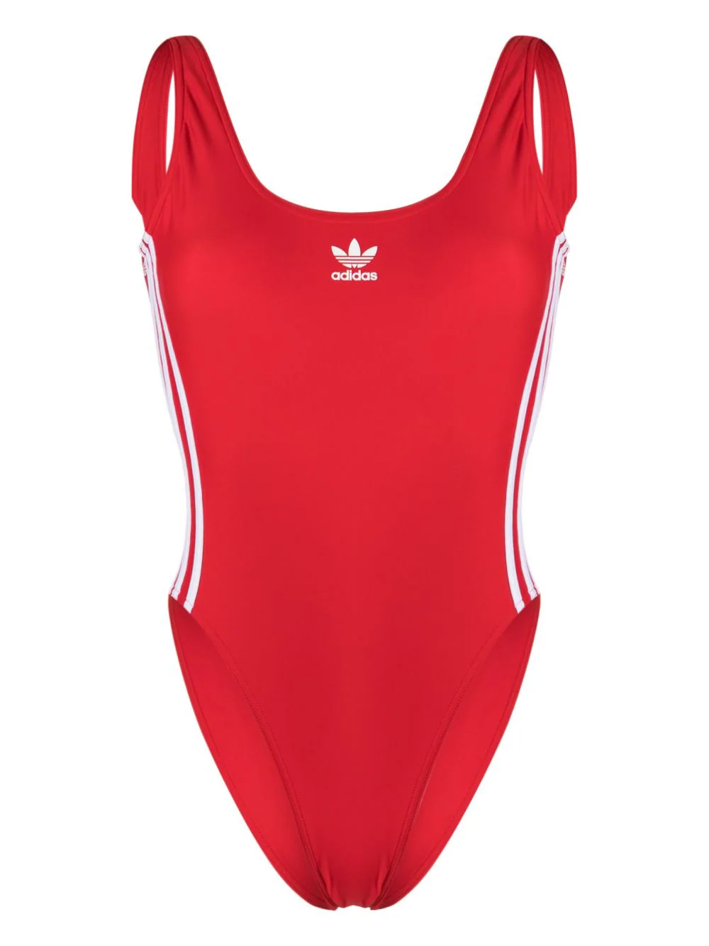 adidas logo-print one piece - Red