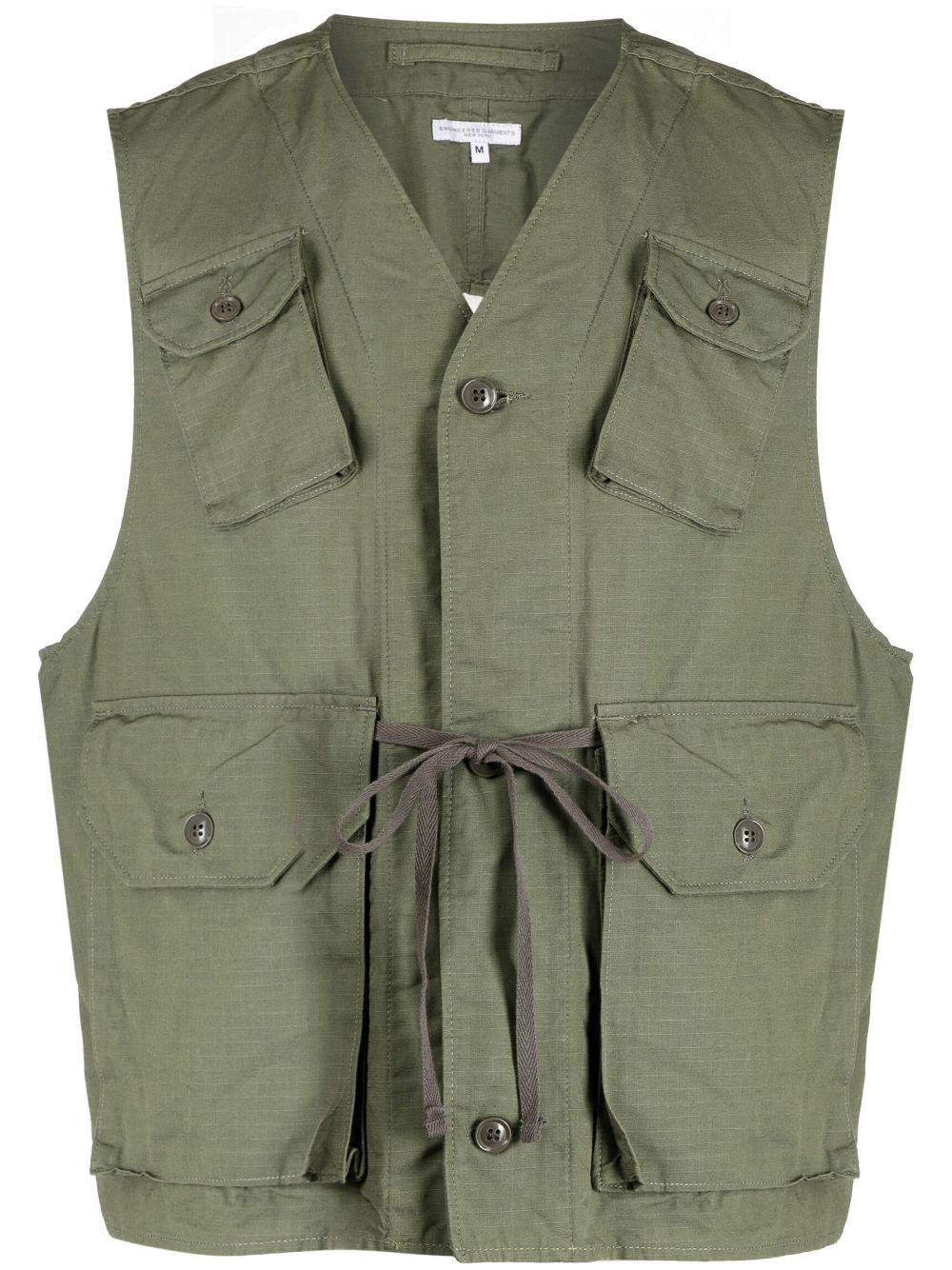 Engineered Garments V-neck cotton vest - Green