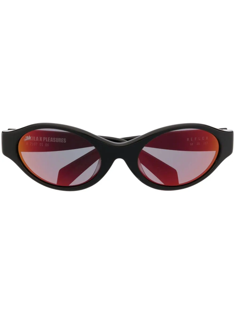 Pleasures oval frame sunglasses - Black