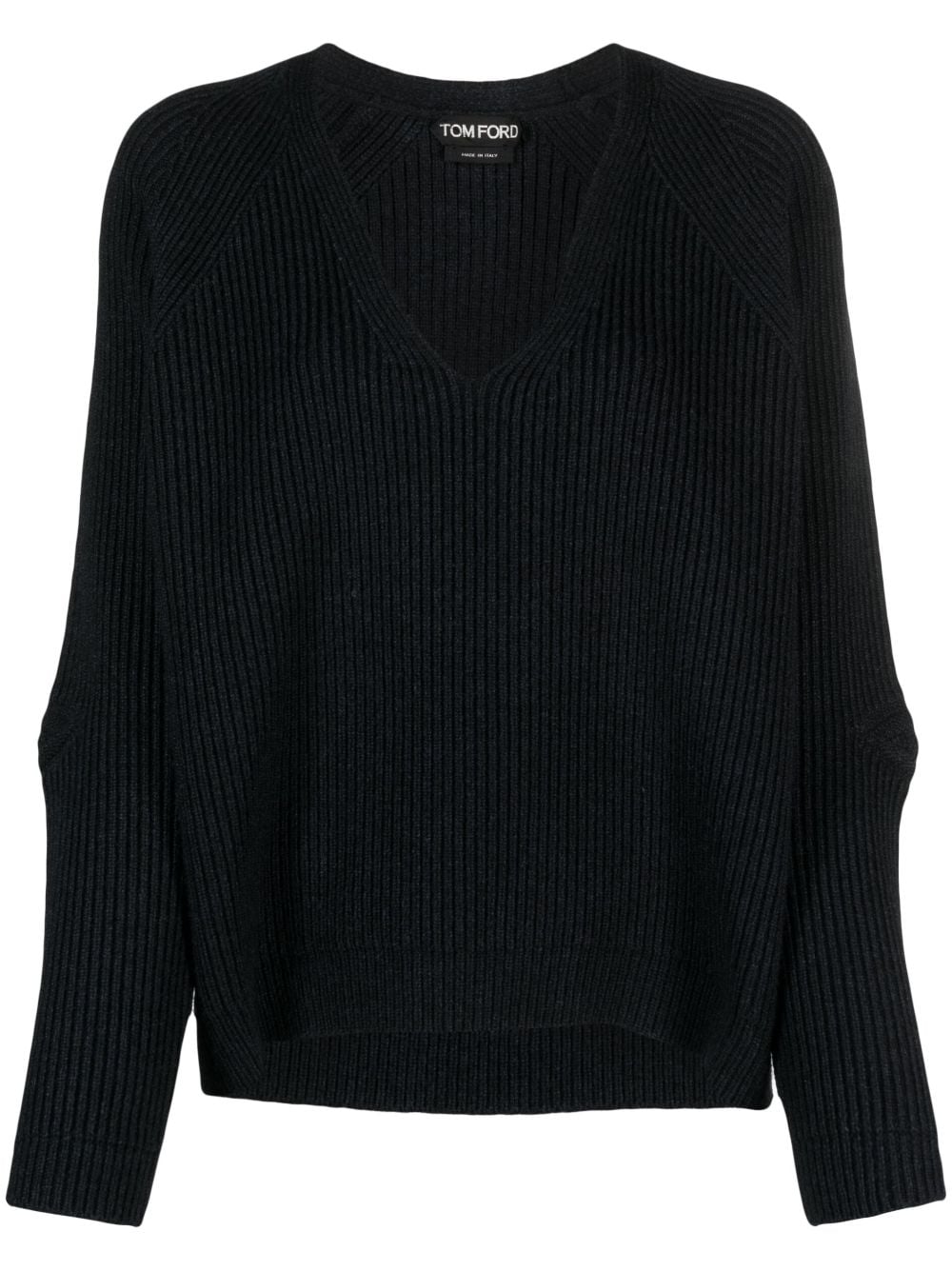 TOM FORD V-neck ribbed jumper - Black