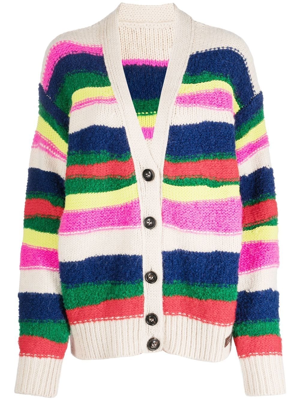 Dsquared2 striped brushed cardigan - Neutrals