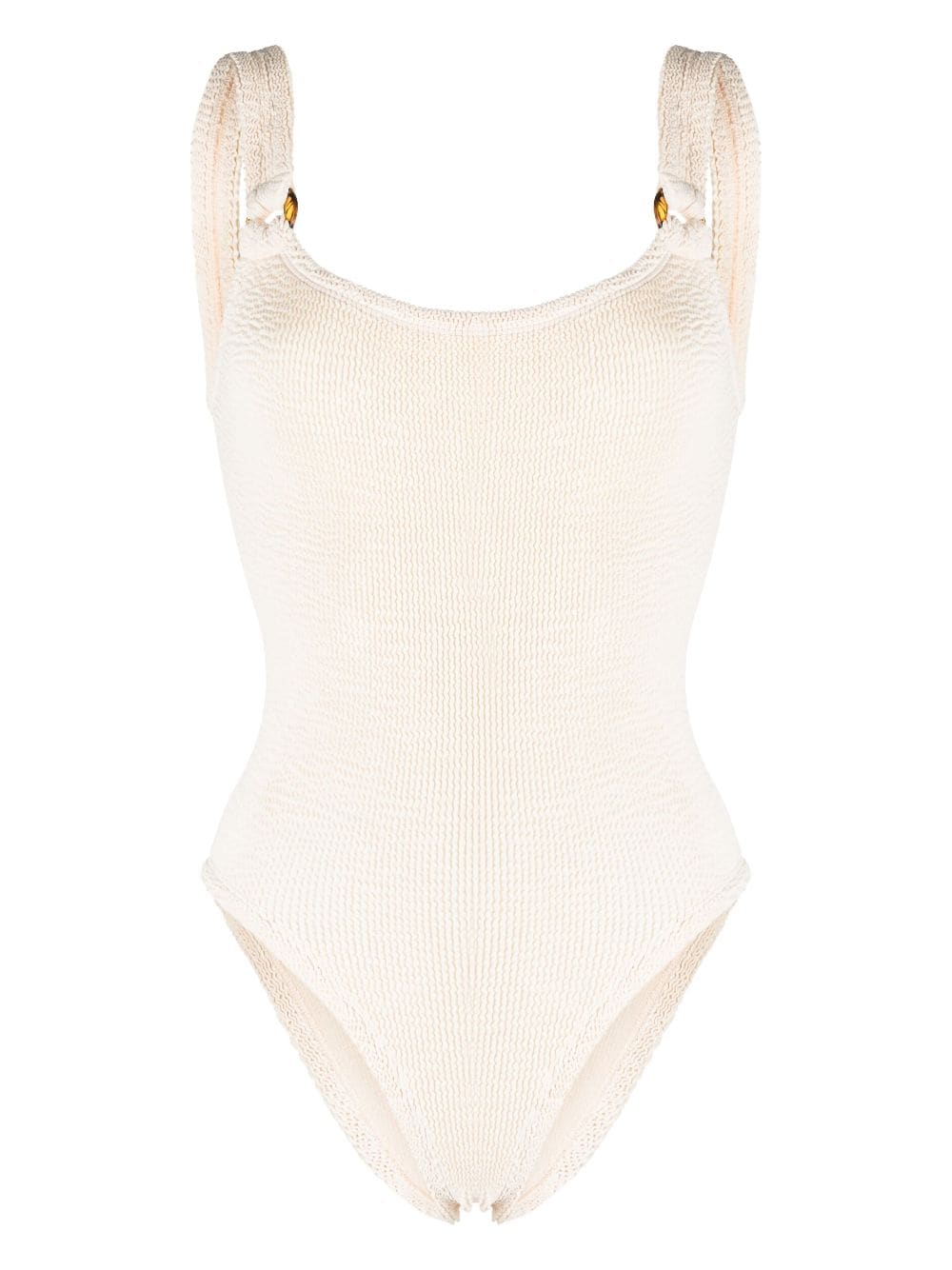 Hunza G Domino ribbed one-piece - Neutrals