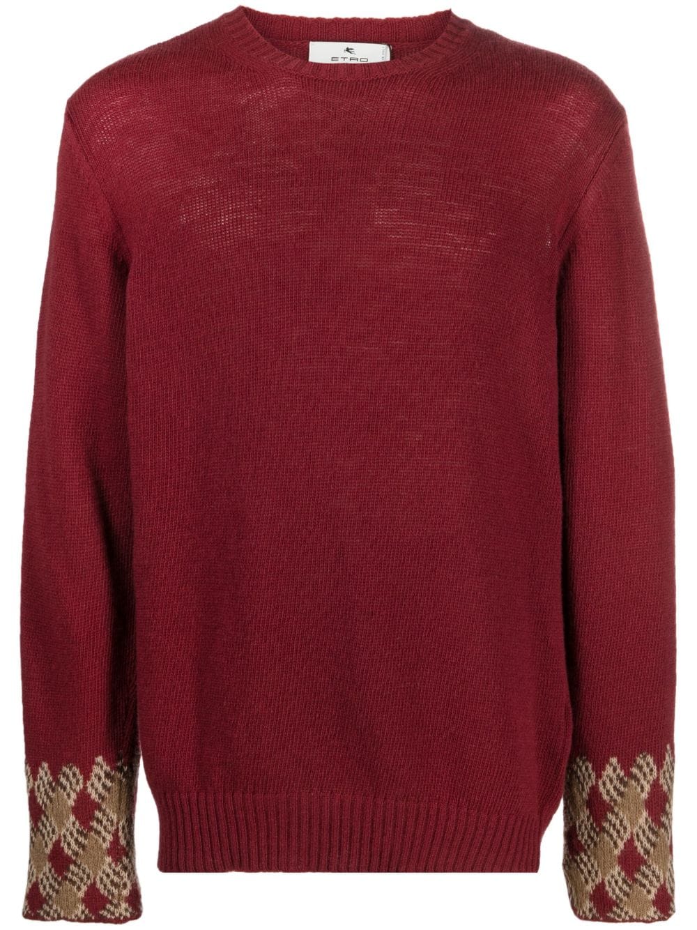 ETRO intarsia-knit virgin wool jumper - Red