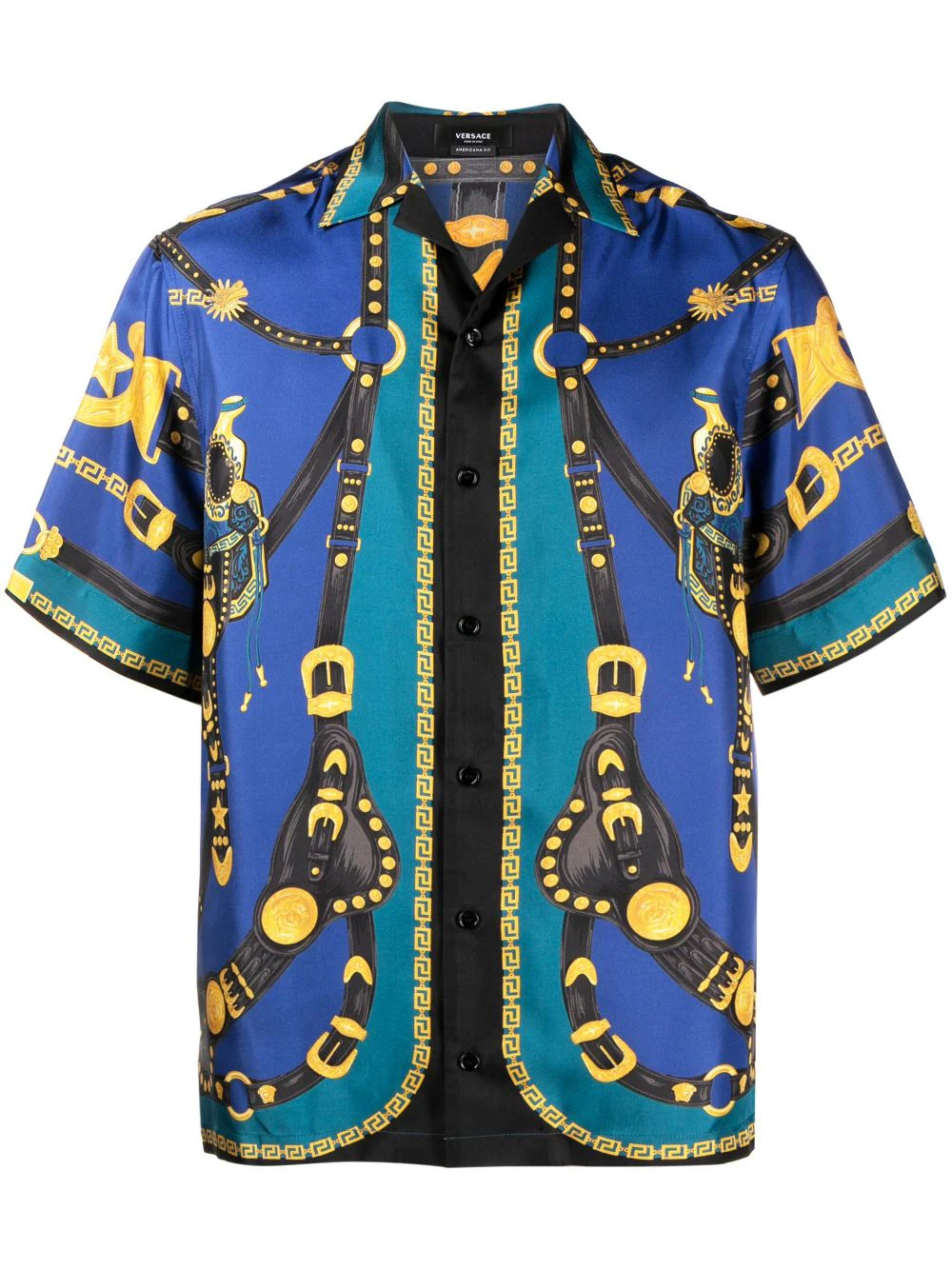 Versace Medusa Harness silk shirt - Blue