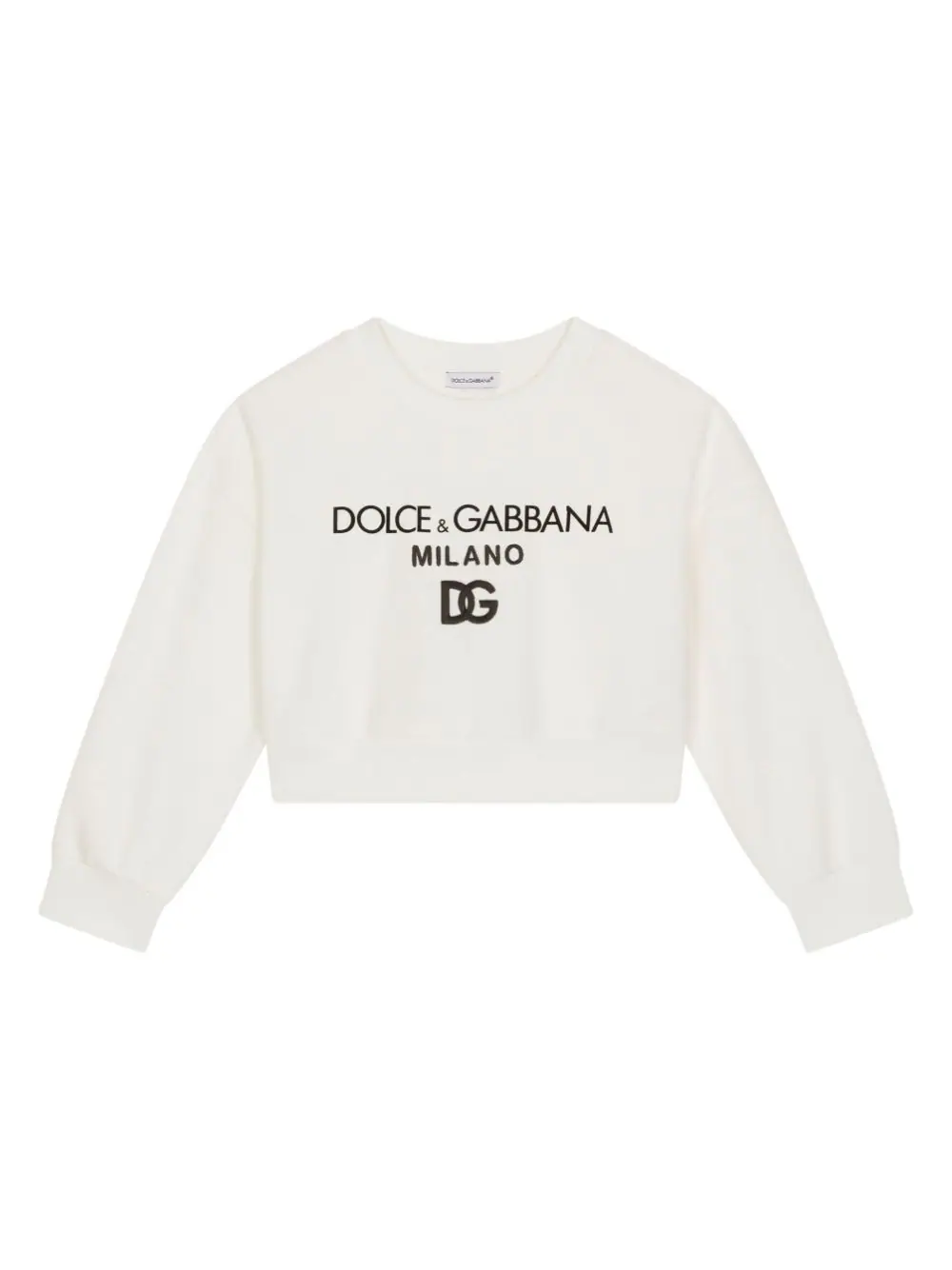 Dolce & Gabbana Kids logo-print crew-neck sweatshirt - White