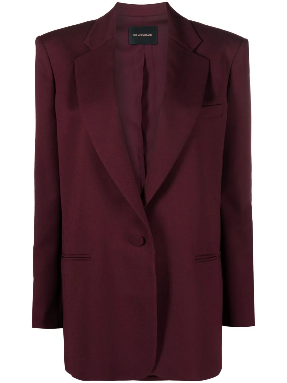 THE ANDAMANE Guia oversized single-breasted blazer - Red