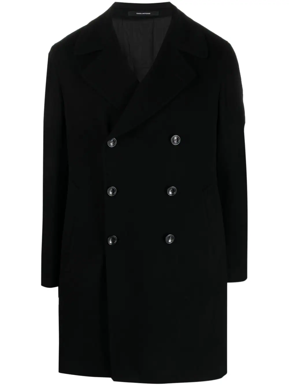 Tagliatore double-breasted notched-lapels coat - Black