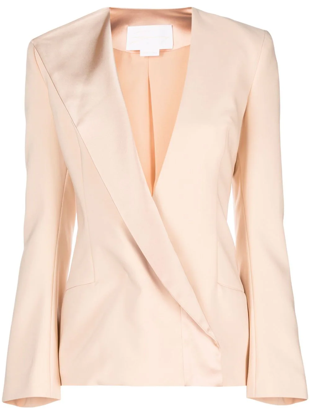 Genny single-breasted asymmetric-lapel blazer - Neutrals