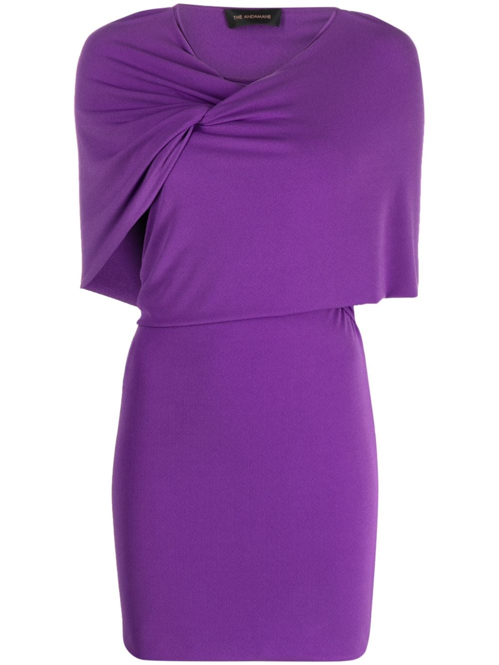 THE ANDAMANE twist-detail sleeveless minidress - Purple