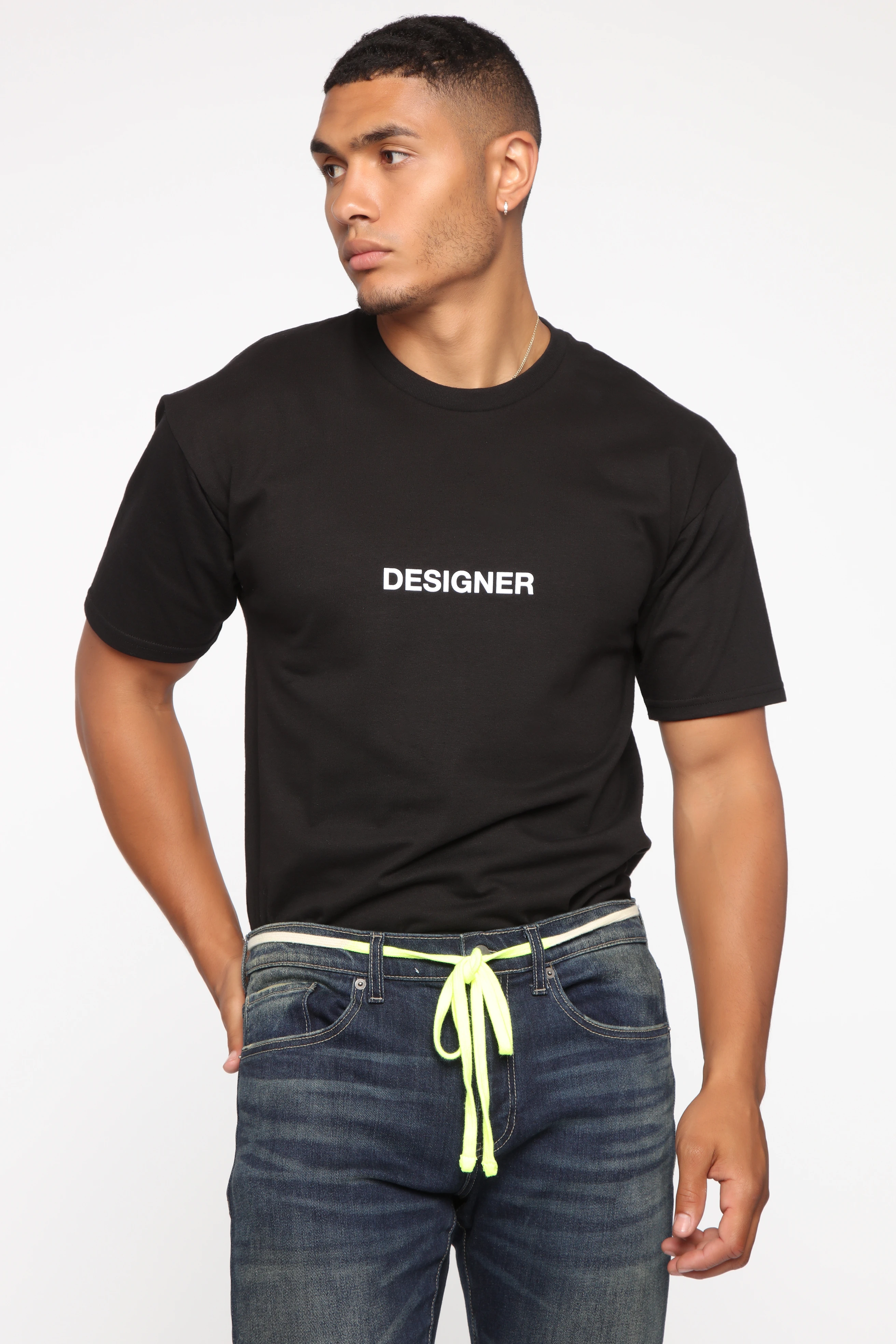 Designer Short Sleeve Tee - Black/White