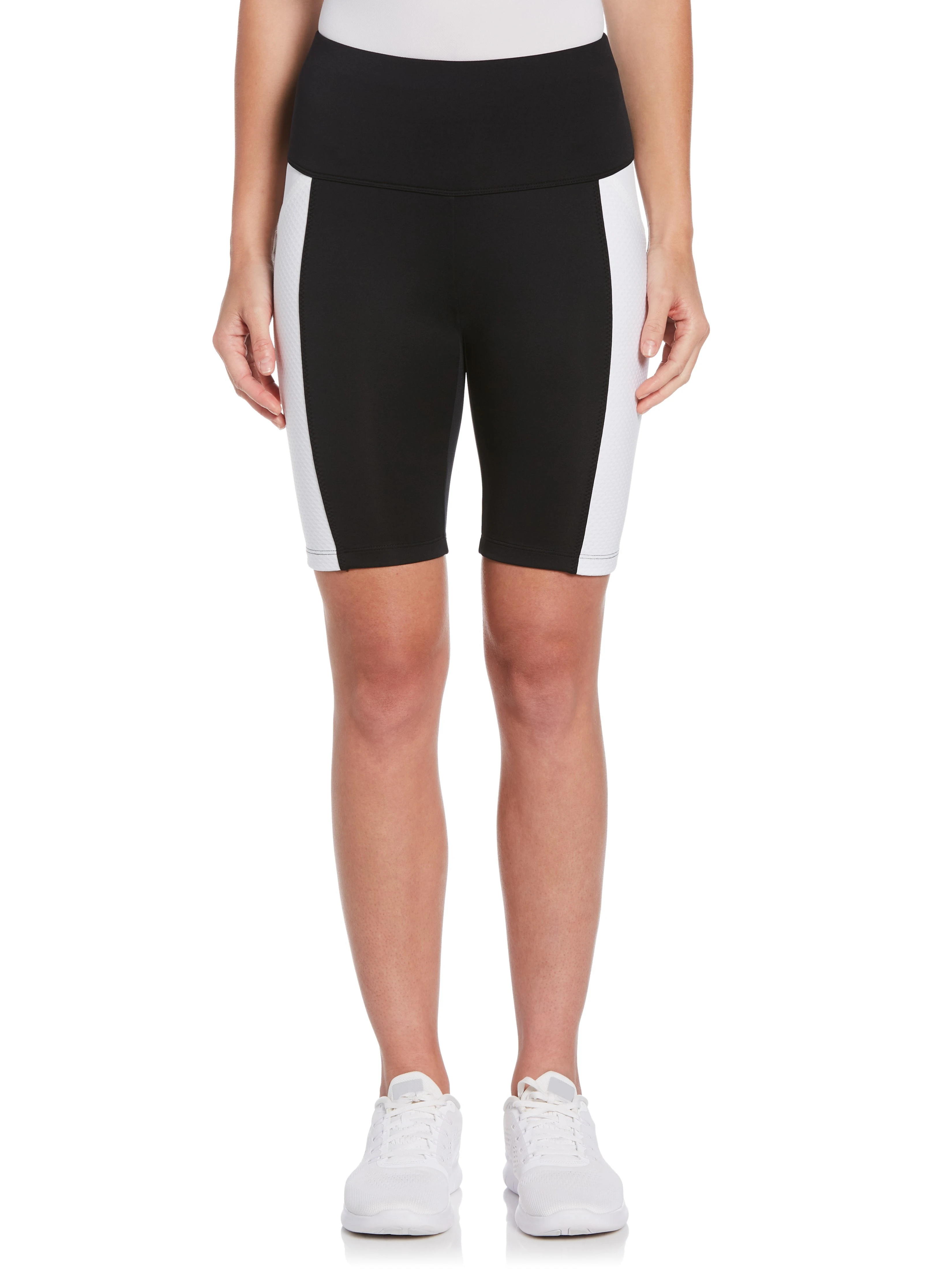 Grand Slam Women's Color Block Biker Shorts, Size XL, Black, Polyester/Spandex | Golf Apparel Shop