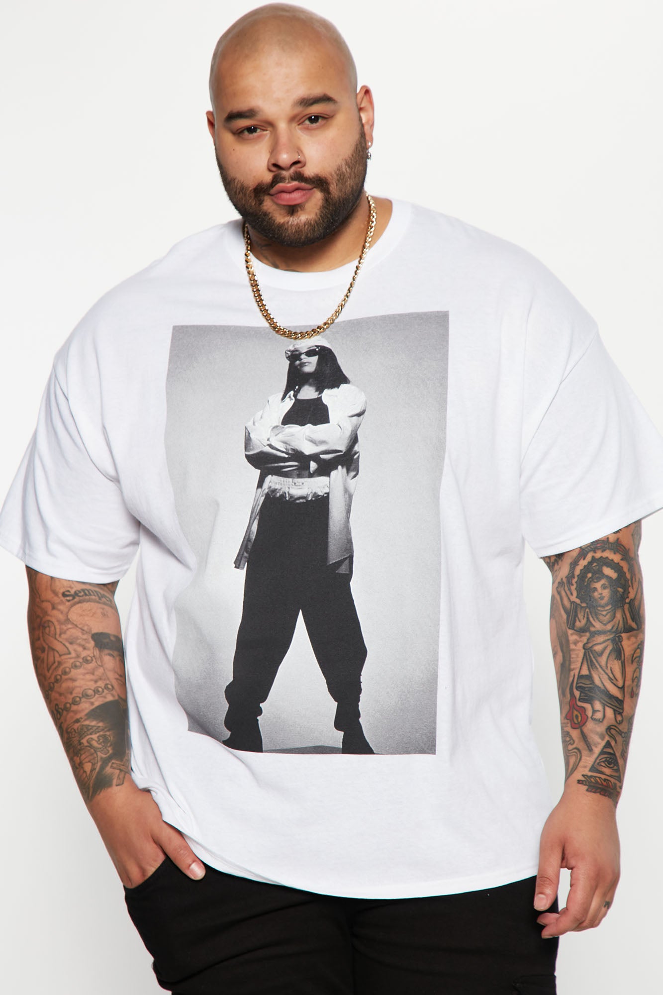 Aaliyah Stance Short Sleeve Tee - White