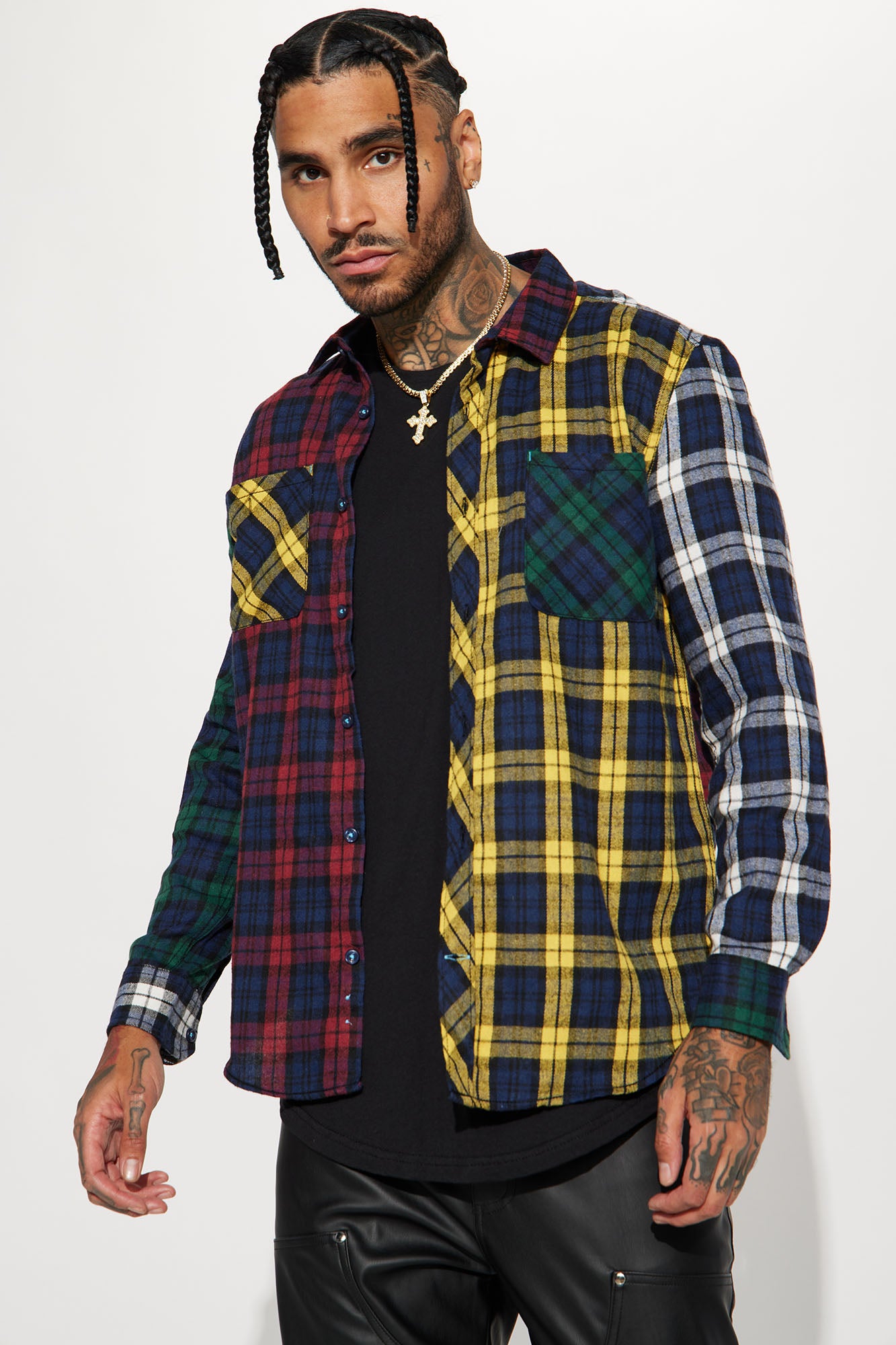 Diverse Flannel Long Sleeve Button Up - Multi Color