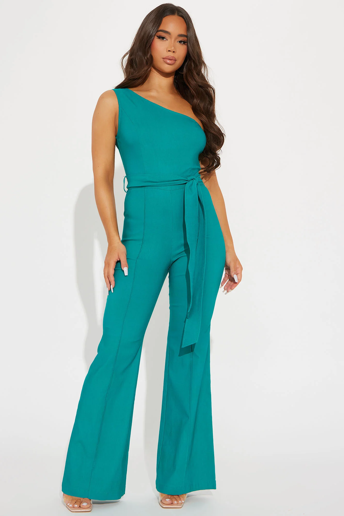 Buy Me Flowers Jumpsuit - Turquoise